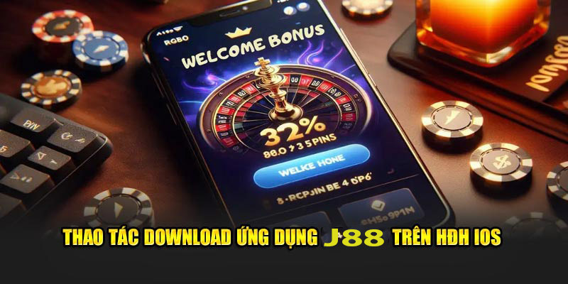 Thao tác download ứng dụng J88 trên hđh ios